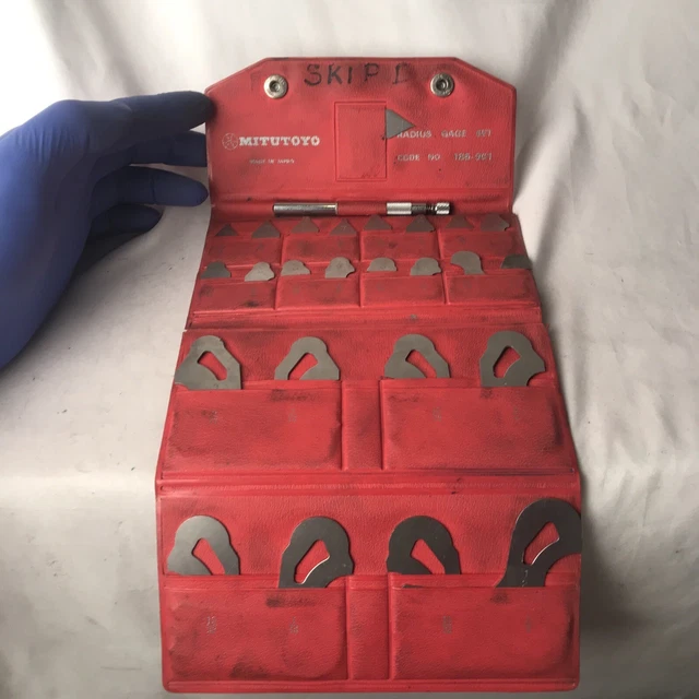 MITUTOYO 1/64&-1/2& STAINLESS Steel Radius Gage Set : Model 186-901