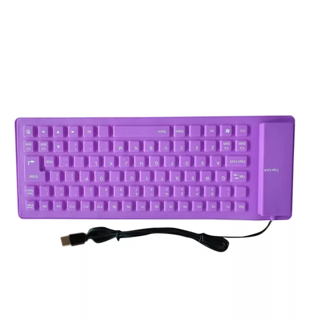85 Keys USB Wired Waterproof Folding Silicone Keyboard for PC Laptop Notebook 50