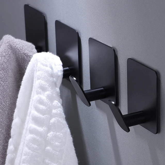 Kitchen Hooks Bathroom Adhesive Wall Self Hanger Towel Coat Sticky Holder 4-Pack