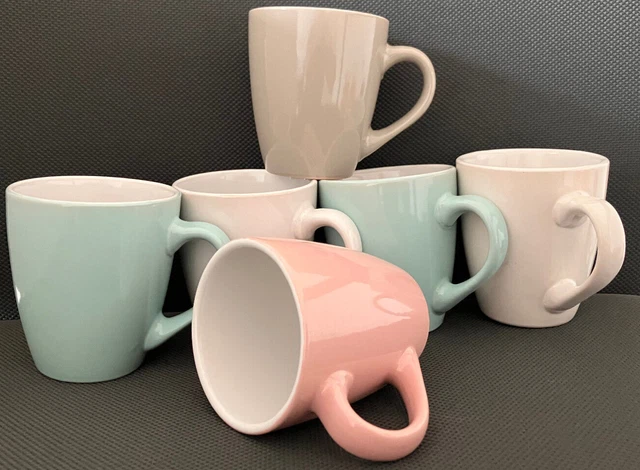 ZD Trading Kaffeebecher 6 Stück Bunt Tassen ca. 200ml  Keramik Pastell Kaffee