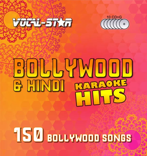 Ensemble de boîtes à disques CDG Vocal-Star Bollywood Hindi Karaoké - 150 chansons CD + G - 10 disques