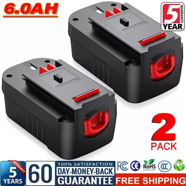 2 Pack 18V for Black and Decker HPB18 18 Volt 4.8Ah Battery HPB18-OPE  244760-00A