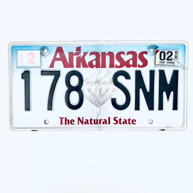 2018 United States Arkansas Natural State Passenger License Plate 178 SNM