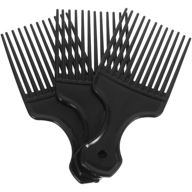 SG RUFZ 2-teilige Französische Haarkämme Mit Zähnen Für Feines Haar – Acryl, Schwarz/braun