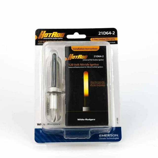 White-Rodgers 21D64-2 HotRod™ 120V Nitride Universal Hot Surface Ignitor