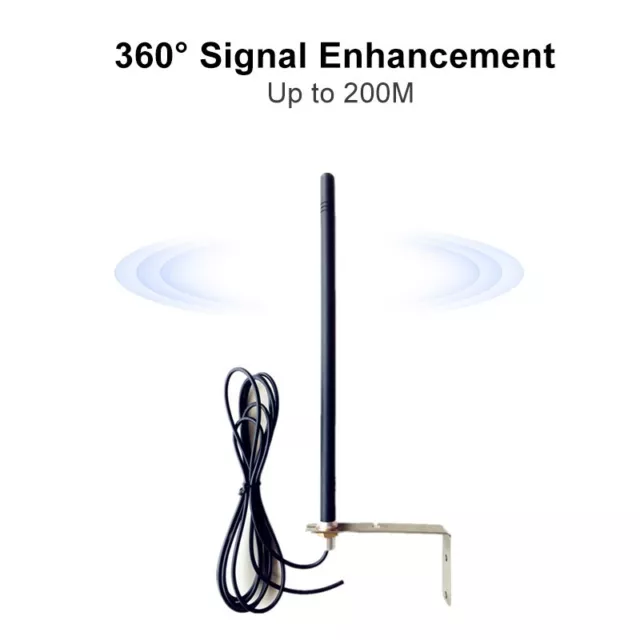 Amplify Signal Strength External Antenna for 433 MHz Garage Doors and Gates