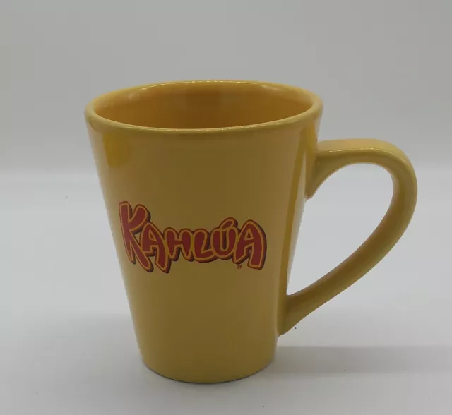 Kahlua Yellow Coffee Tea Cup  Mug Collectible Liqueur 12 Oz