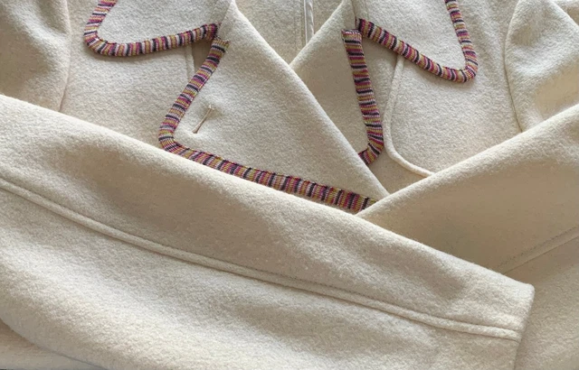 Vintage! Stunning, Extremely Rare M Missoni Boiled Wool Pea Coat  IT 42,  US 6