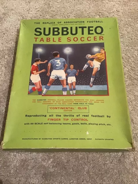 Vintage Subbuteo Table Soccer Continental Club Edition Boxed 1966/67