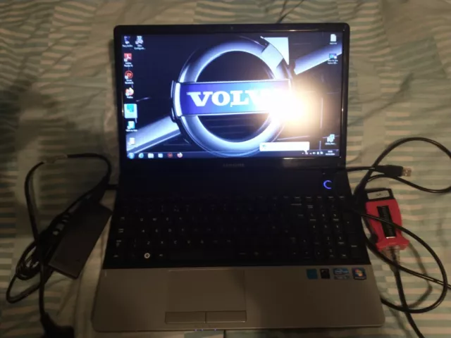 Volvo Vida Dice Diagnostics Setup. Samsung Laptop and OBD2 Connection + 5 Discs