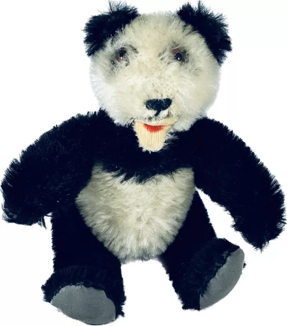 Steiff Vintage Mohair Panda Bear 5.5” 5315 Ultra Rare 1950s Teddy Friend MINT