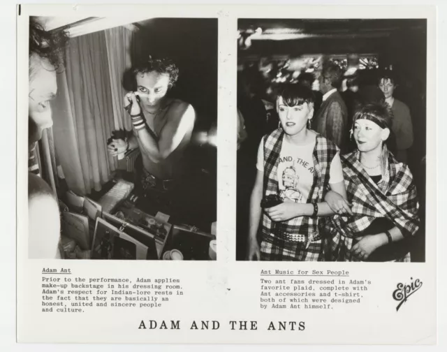 English Rock Band Adam and the Ants Pair of Press Photos Adam Ant & Fans 1981