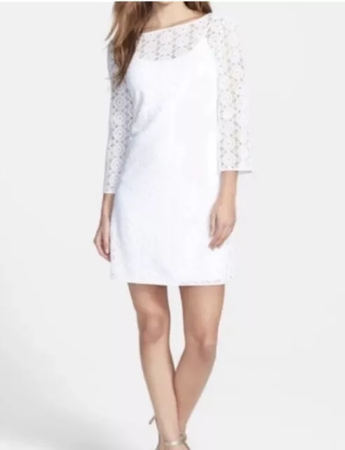 Lilly Pulitzer Topanga Dress Resort White Breakers Lace Size Small