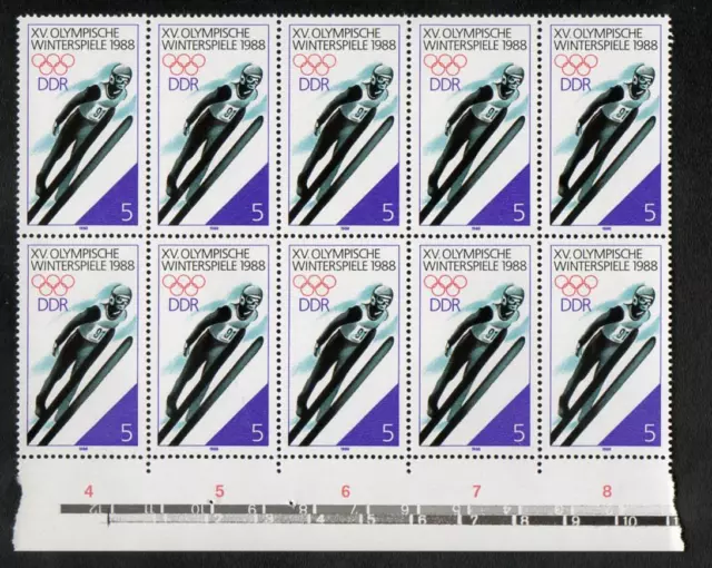 DDR 1988 Olympische Winterspiele Calgary Kanada Mi.3140 postfrisch *BM545