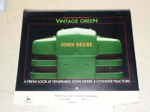 1989 John Deere Dealer Calendar B G H 62 L R Diesel 60 320 330 430 Nashville  IL