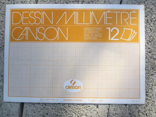 CANSON papier millimétré format A4 - état neuf