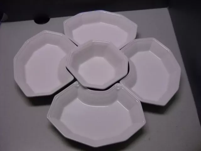 Pfaltzgraff White Lazy Susan Side Dishes and Bowl Replacement Pieces Set of 5