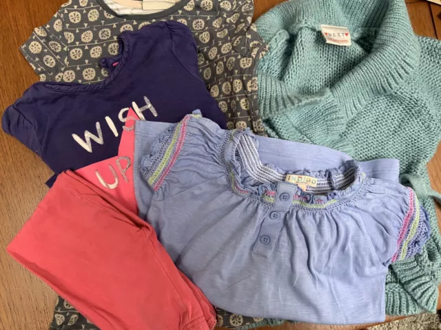 PACCHETTO ABBIGLIAMENTO RAGAZZE Taglia Età 3 4 Top Cardigan Leggings NEXT M&S Cura della Madre 5