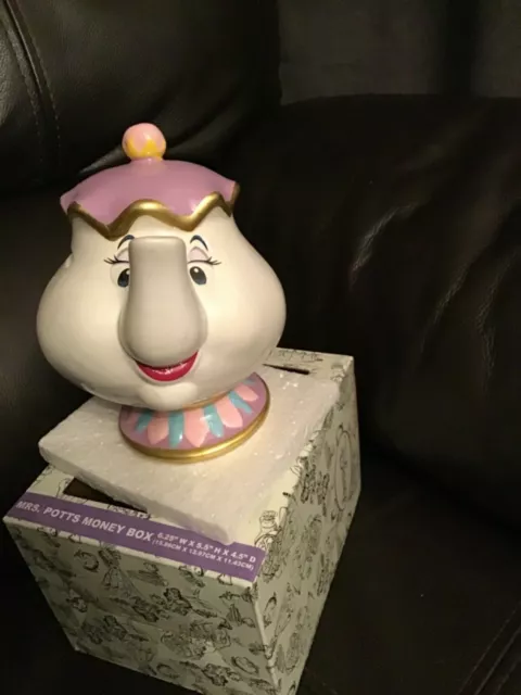 Disney uk primark Mrs Potts ceramic money box new sealed beauty and the beast