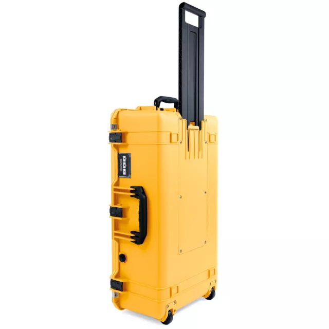 Yellow & Black Pelican 1615 Air case With Foam.  With wheels.