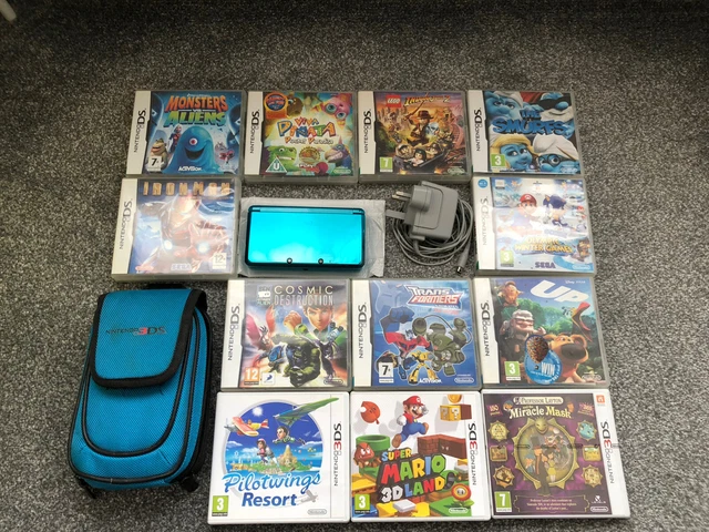 Console Nintendo 3DS blu acqua con pacchetto 12 giochi