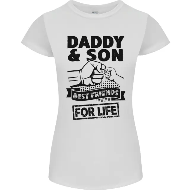 Daddy & Son Best Friends Fathers Day Womens Petite Cut T-Shirt