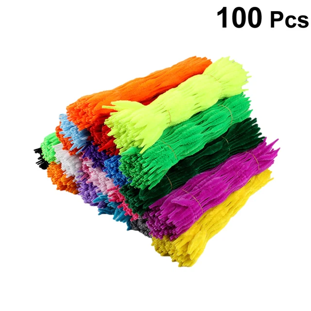 100 piezas limpiador de pipas rojo artesanal raíz de cabello ondulado tallo de oruga artesanía