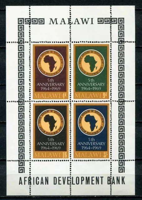 36915) MALAWI 1969 MNH** African development bank S/S