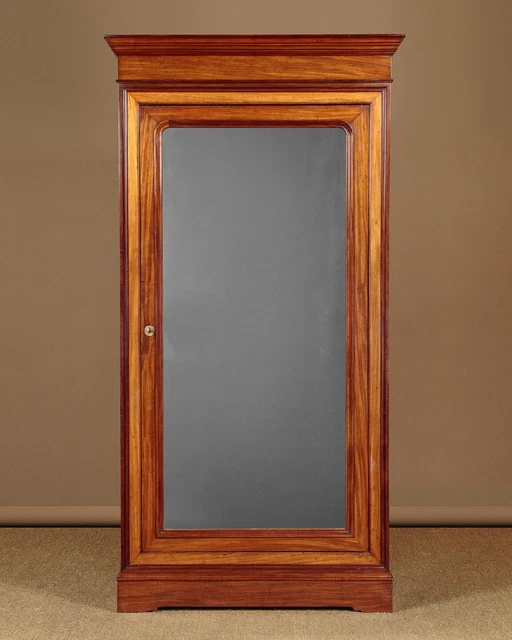 Antique Mahogany Single Door Wardrobe c.1880