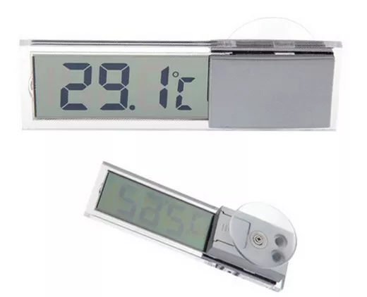 Mini horloge de voiture avec écran LCD Transparent, numérique