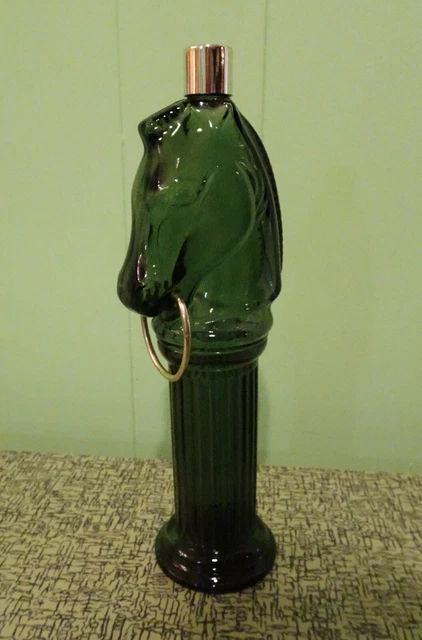 Vintage Avon Pony Post Glass Perfume Bottle   horse 1970's after shave antique