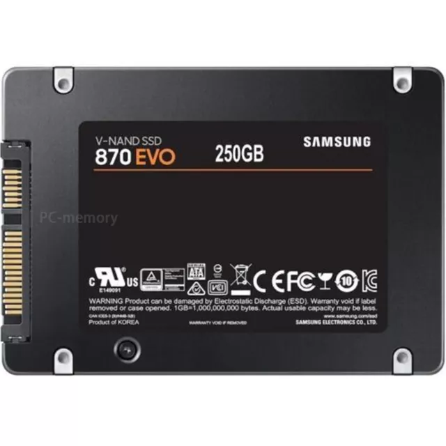 SAMSUNG SSD 870 EVO 2.5" SATA III Internal Solid State Drive 2/1TB 250/500GB lot 3