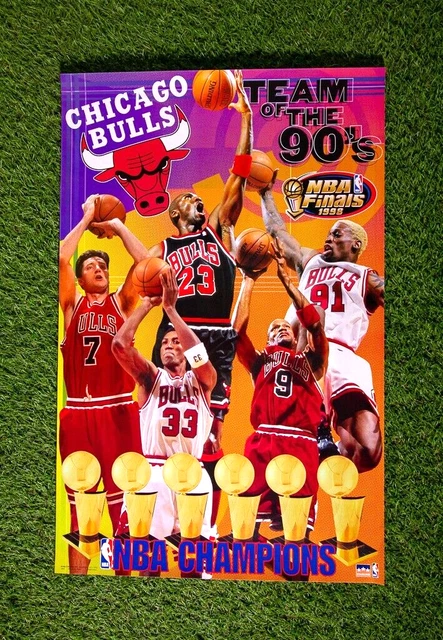 VINTAGE 90S CHICAGO Bulls Poster 16x20 NBA Micheal Jordan