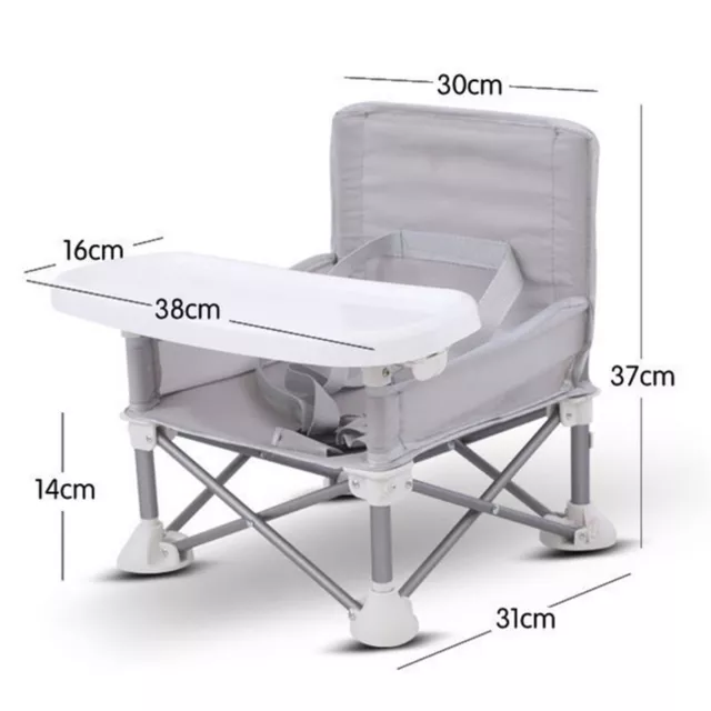 Portable Baby Toddler Chair Seat Folding Dining for Outdoor Travel Camping 15kg 2