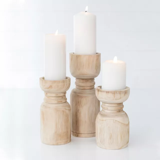 New Habitat Newport Natural Candle Holders 2