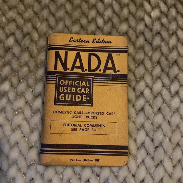CENTRAL EDITION N.A.D.A. Official Used Car Guide - June 1981 $9.00