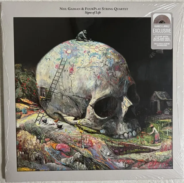 Neil Gaiman & Fourplay String Quartet Signs Of Life Lp Blue & Red Splatter Vinyl