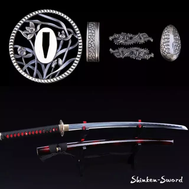 Handmade 1095 Carbon Steel Japanese Samurai Katana Sword sharp Blade Full Tang 2