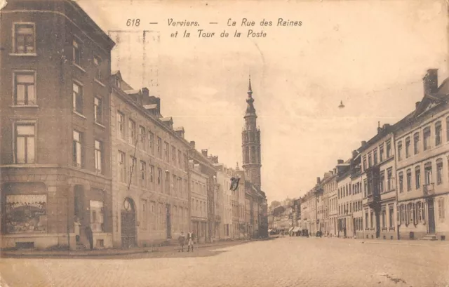 Cpa Belgique Verviers Rue Des Raines