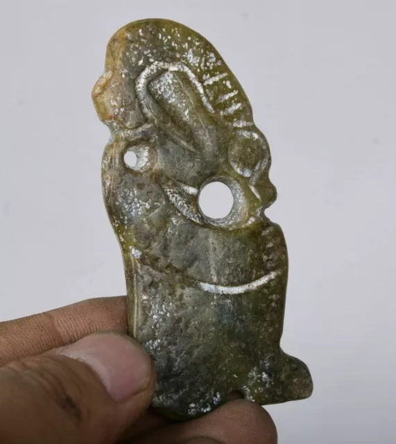 AA Nice Chinese "Hong Shan" Culture Old Jade Carved "Sun God" Gua Jian) L7.5cm 2