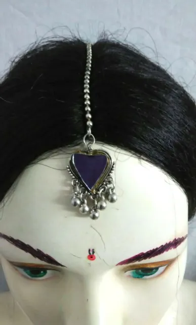 Mirror Bead Head Piece Maang Tikka Jewelry Belly Dance Kuchi Hair Accessories