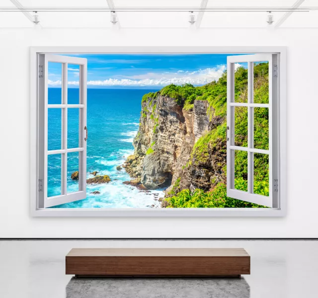 Acrylglas Bild Wandbild Poster Meer Bali Fensterblick Strand Kunst Bilder Wellen