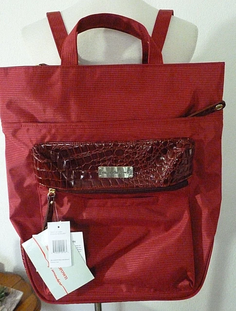 Samantha Brown~NWT~Burgundy/Red Nylon Backpack Travel Organizer~Luggage