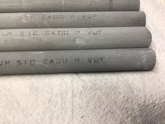 Carborundum C600 P VUF grit Stone, 1/2” x 8”, lot of Five stones, One Is 5/8” 3