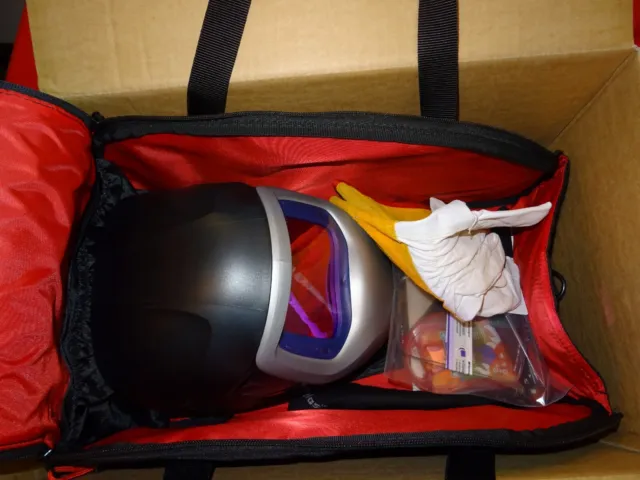 3M Speedglas 9100XX, 3M Carry Bag Welding Helmet, Cap, Lenses, Burns Kit, Gloves
