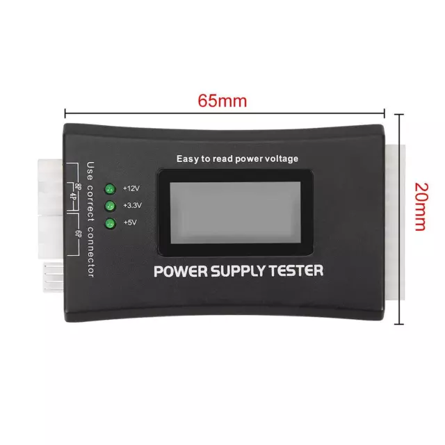 Computer 20/24 Pin LCD Displays Digital Power Supply Tester For ATX BTX ITX SATA