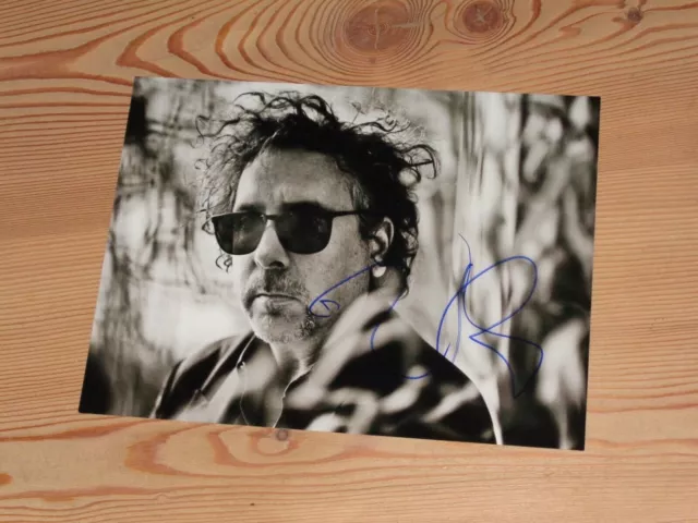 Rar! TIM BURTON Originalautogramm GROSSFOTO!