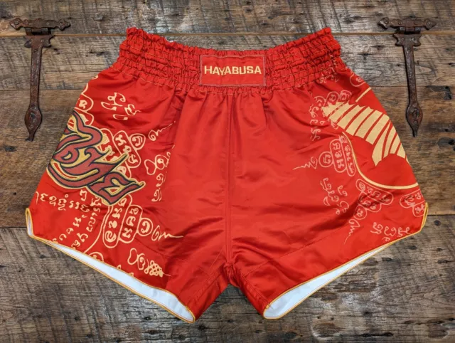 Hayabusa Falcon Muay Thai Shorts Boxing MMA Garuda Red, Gold & Black Tiger XL