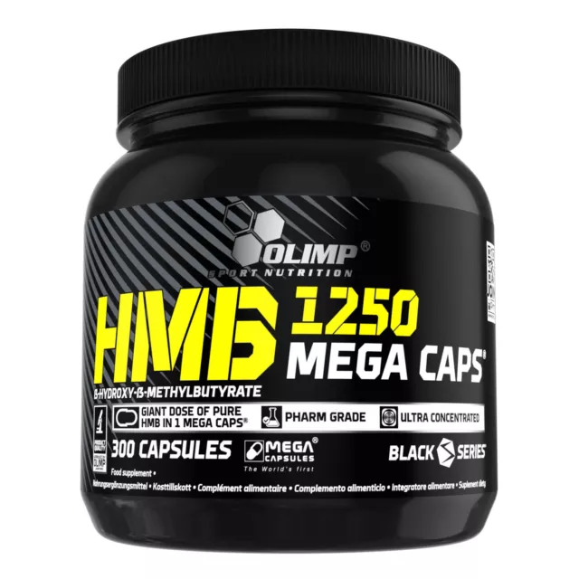 OLIMP HMB 1250 MEGA CAPS 300 Capsules, WORLDWIDE SHIPPING + BONUS