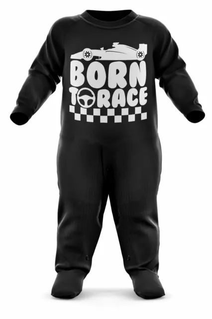 Born To Race Future Race Car Driver Baby Romper Suit First Christmas Babygrow